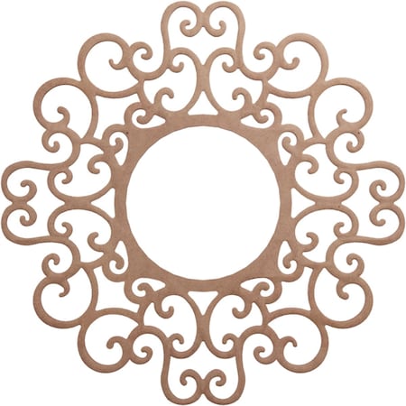 Ekena Millwork Reims Wood Fretwork Pierced Ceiling Medallion, Wood (Paint Grade), 28"OD x 10 3/4"ID x 3/8"T CMWP28X28X0375REMF